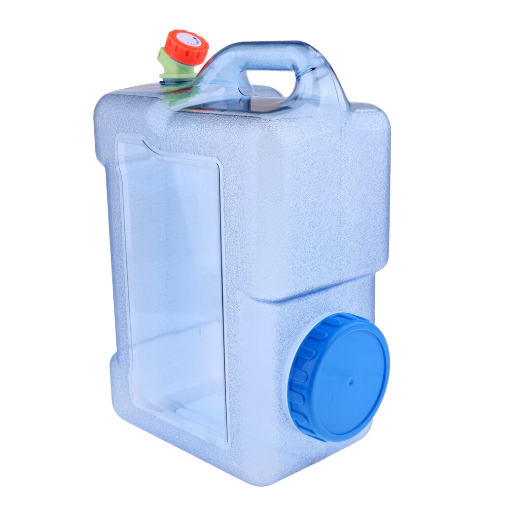 MagiDeal 12L Tragbare draussen Camping Wasser Träger Kanister Wasser Lagerung Container Camping Wasser Behälter für Wandern BBQ: klar Blau