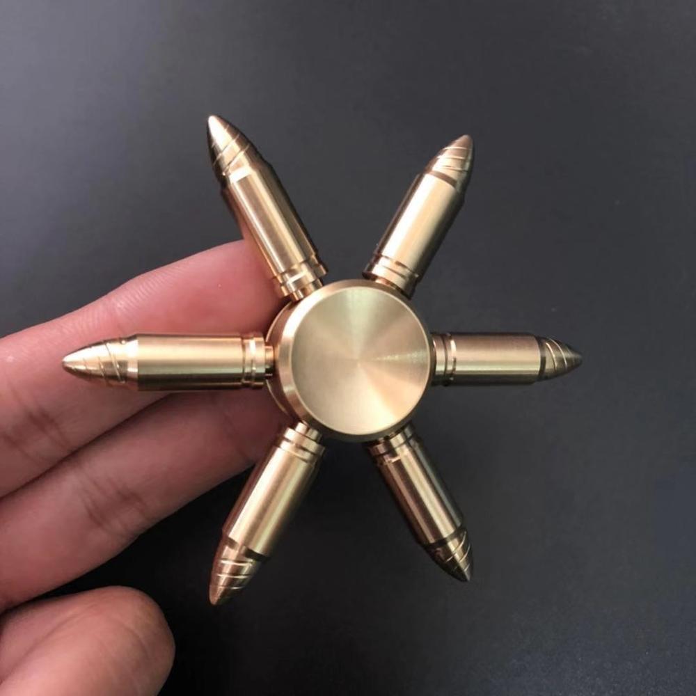 Copper Hand Spinner Fidget Metal Bearing Edc Finger Electroplate Hybrid Aluminum Alloy Metal Fidget Children Relieve Stress