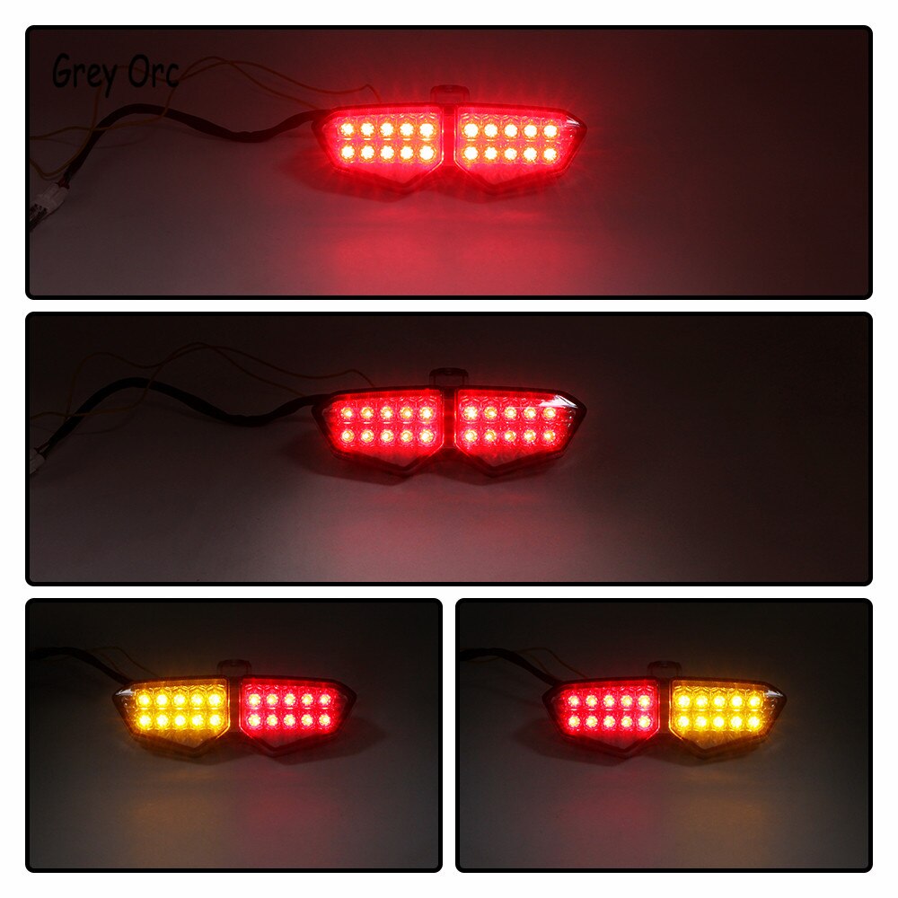 Til yamaha yzf  r6 2003 2004 2005 baglygte baglygte bremse blinklys integreret led lys