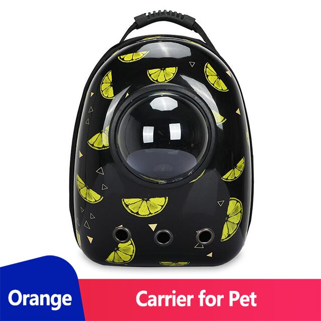 Transparent Cat Backpack Window Carrier for Cat Backpack Walkabout Dog Transport Carrying Bag for Cats Dog Transport Pet Carrier: Orange Cat Bag