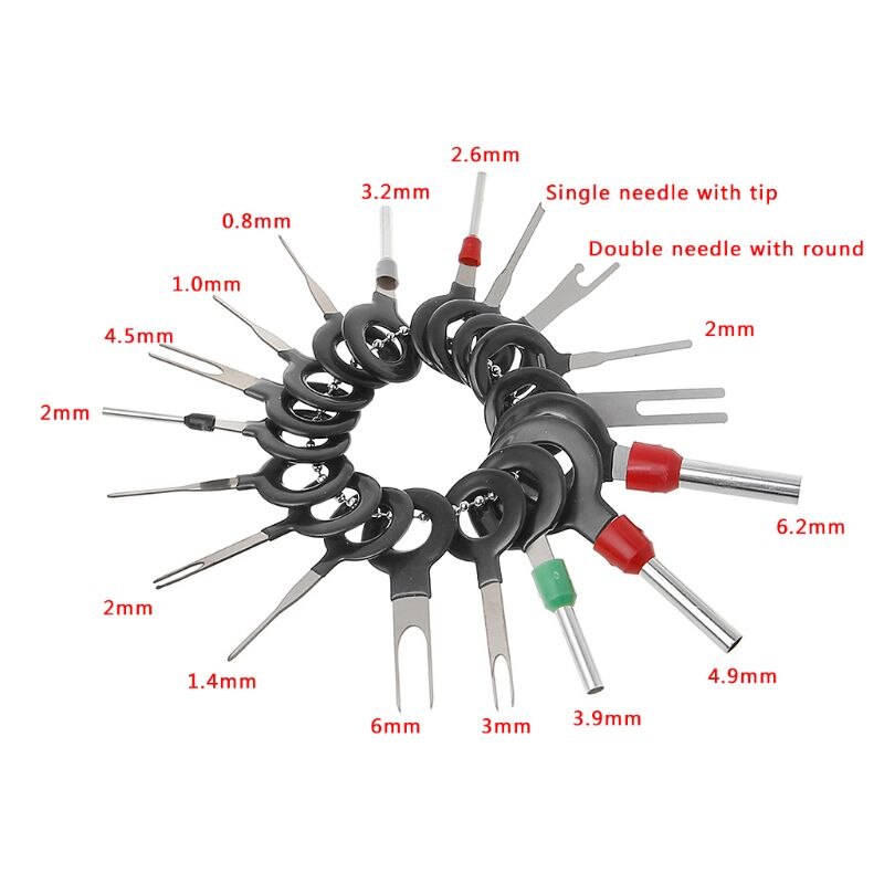 18 stücke Auto Auto Stecker Platine Kabelbaum Stecker crimpen Stift Terminal Entfernen Werkzeug Auto Endgeräte montieren & zerlegen