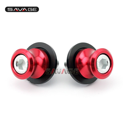 Achterbrug Spoelen Slider Voor KAWASAKI NINJA ZX-6R ZX-9R ZX-10R ZX-12R ZX-14R ZZR 600/1400 ZX6R ZX9R ZX10R ZX12R ZX14R Stand Schroef: Red