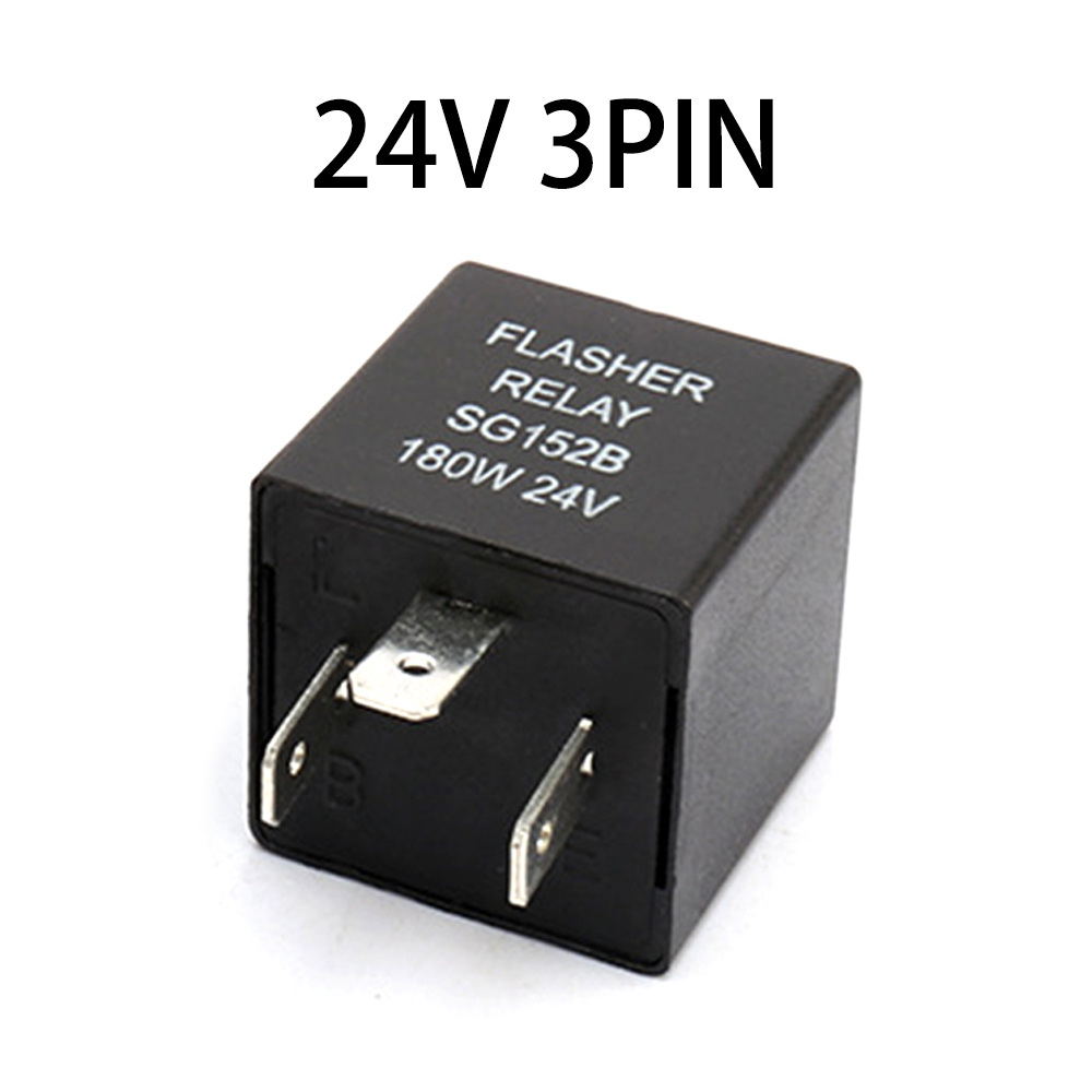 DC12V DC24V car relay 180W 5A-10A car flasher car and motorcycle steering relay 3 pin flash relay electronic module: Orange