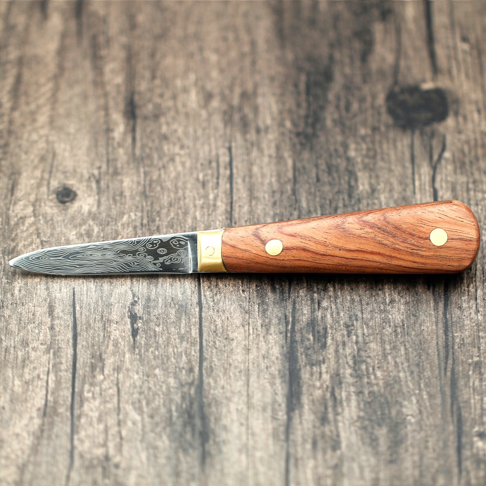 1 stuk oestermes roestvrij staal keukenmes zeevruchten gereedschap rauw schelpdiermes schelpdieren open gereedschap met houten handvat