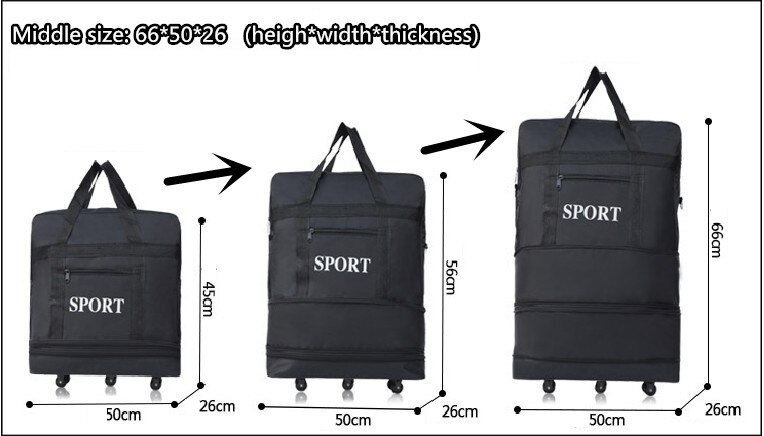 Reizen Koffers Met Wielen Reistas Grote Capaciteit Koffer Op Wielen Handbagage Koffer Bagage tas: MEDIUM