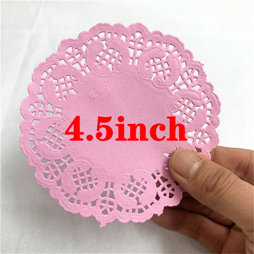 Tapete de mesa para decoración, 10 Uds., 4,5 pulgadas de diámetro, 11,4 cm, papel de Encaje Vintage para Scrapbooking, Decoupage