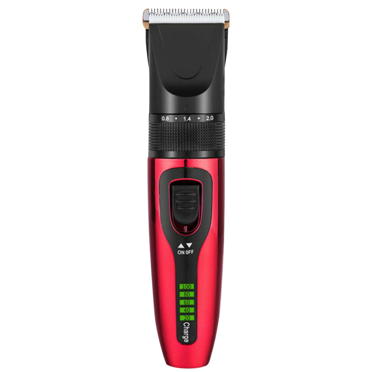 Puseky Electric Hair Clipper Rechargeable Hair Trimmer Hair Cutting Machine To Haircut Beard Trimer for Adults Kids: Red