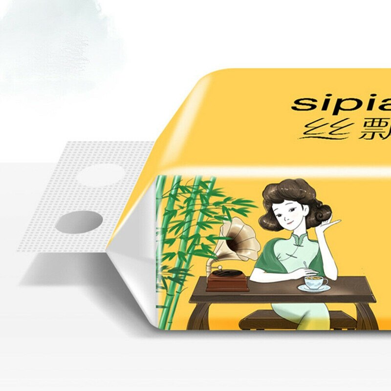 14 rullar naturligt bambumassa toalettpapper 4 lager hudvänligt badrumspapper handdukspapper hushållspapper