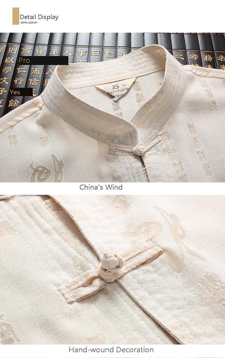 Sheng coco mænd kung fu outfit traditionel kinesisk stil kung fu uniform taichi tang kostume mandlig bomuld fritids skjorte jakkesæt