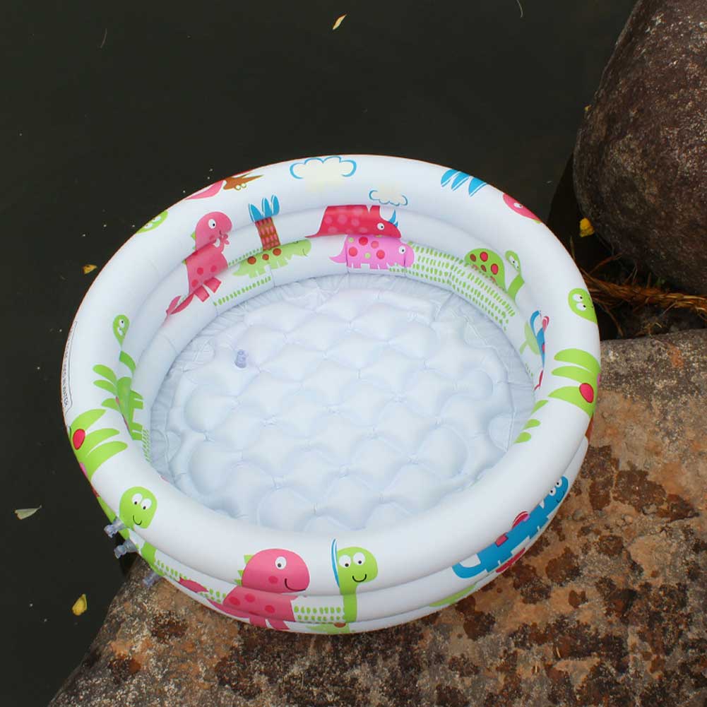 Bärbar uppblåsbar inomhus utomhus vattenleksak sommar barn förtjockad strand trädgård babypool återanvändbar djurtryckt