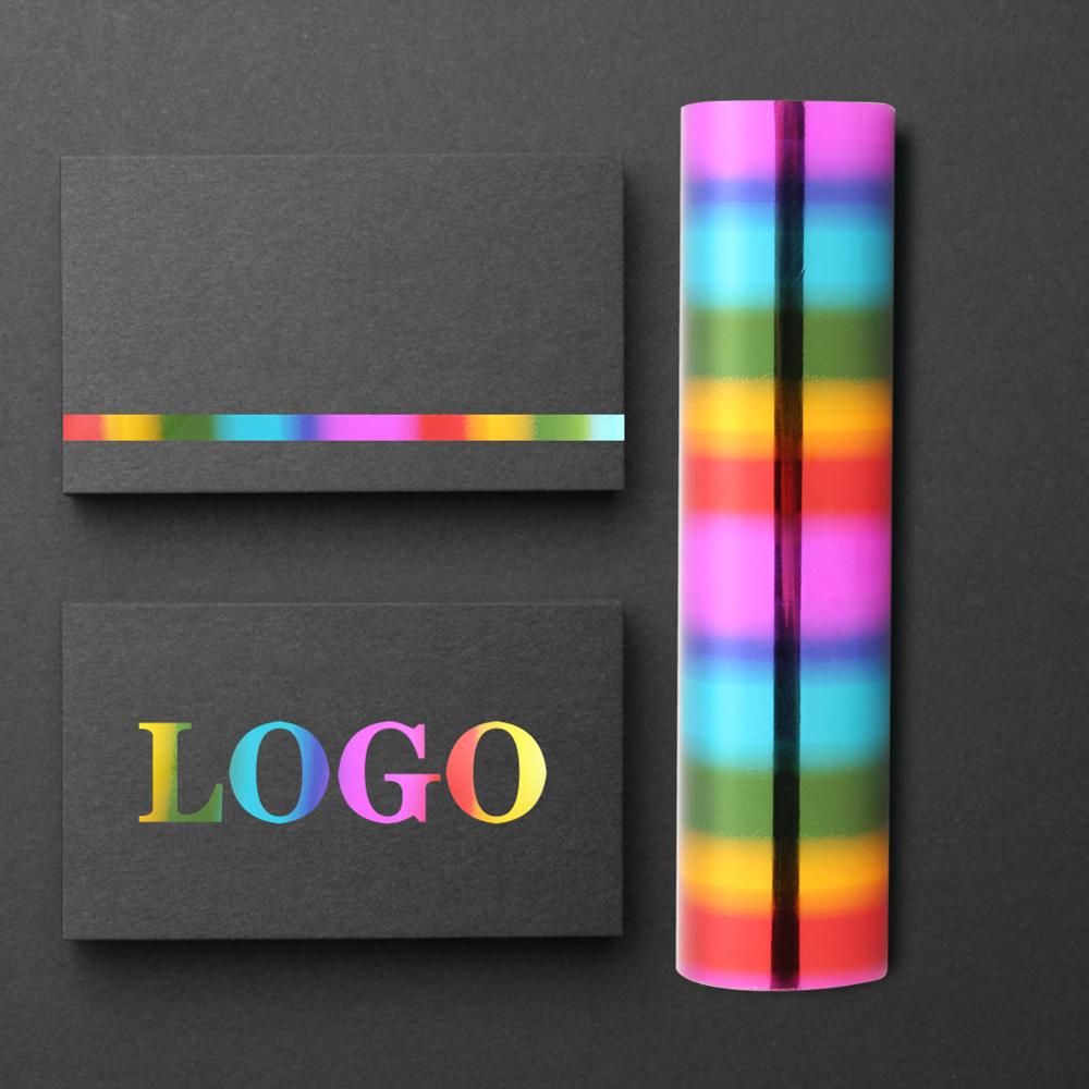 5M Heißer Folie Papier Wärme Aktiviert Schimmer Transfer Blätter Heißer Stanzen Mehrfarbig 1 Rolle Papier Holographische Transfer Handwerk