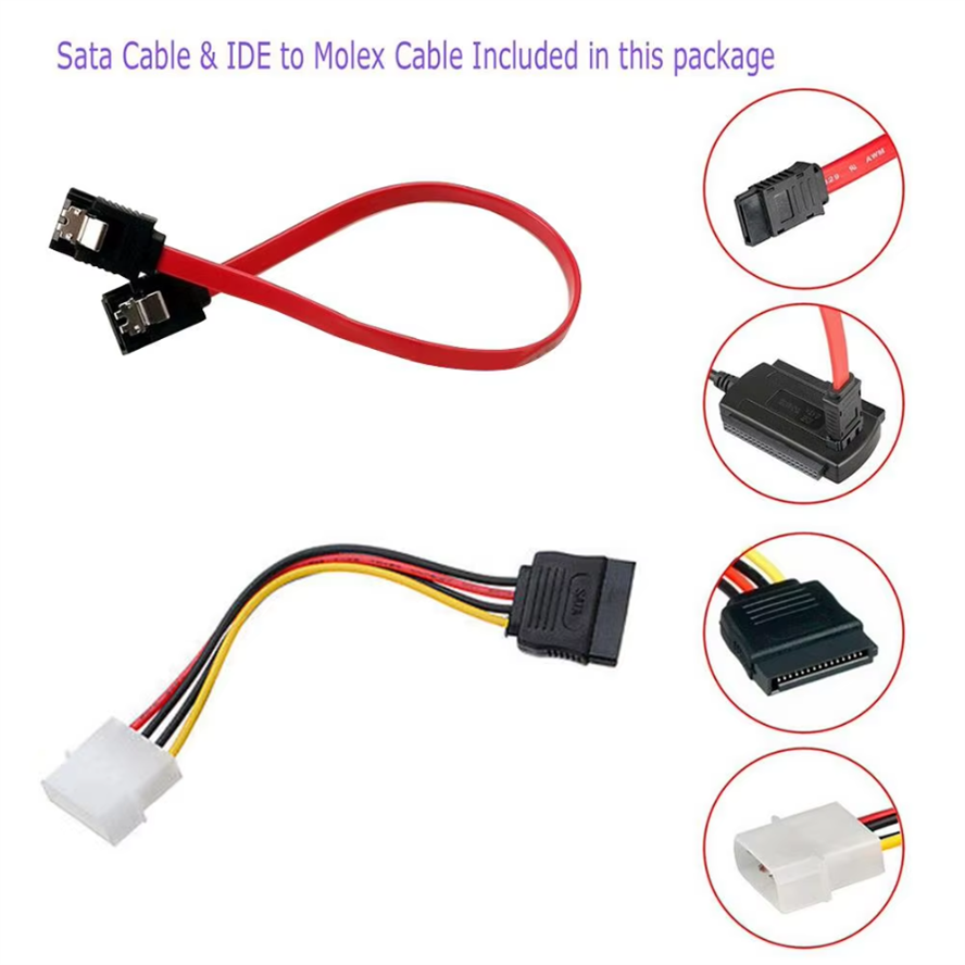 Interfejs USB robić podłączenia dysków twardych 2,5 i 3,5 cala IDE i SATA, adapter konwerter USB 2.0 na IDE SATA S-ATA HDD