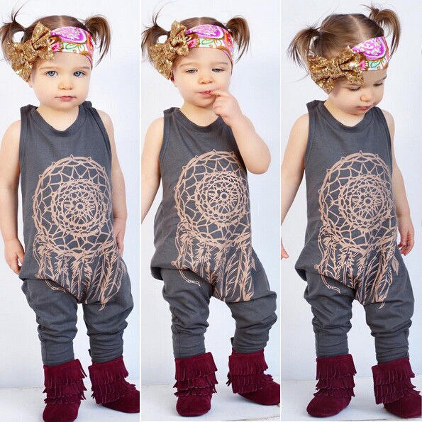 Toddler Baby Girl Boy Clothes Sleeveless Romper Jumpsuit Playsuit Outfits Costume