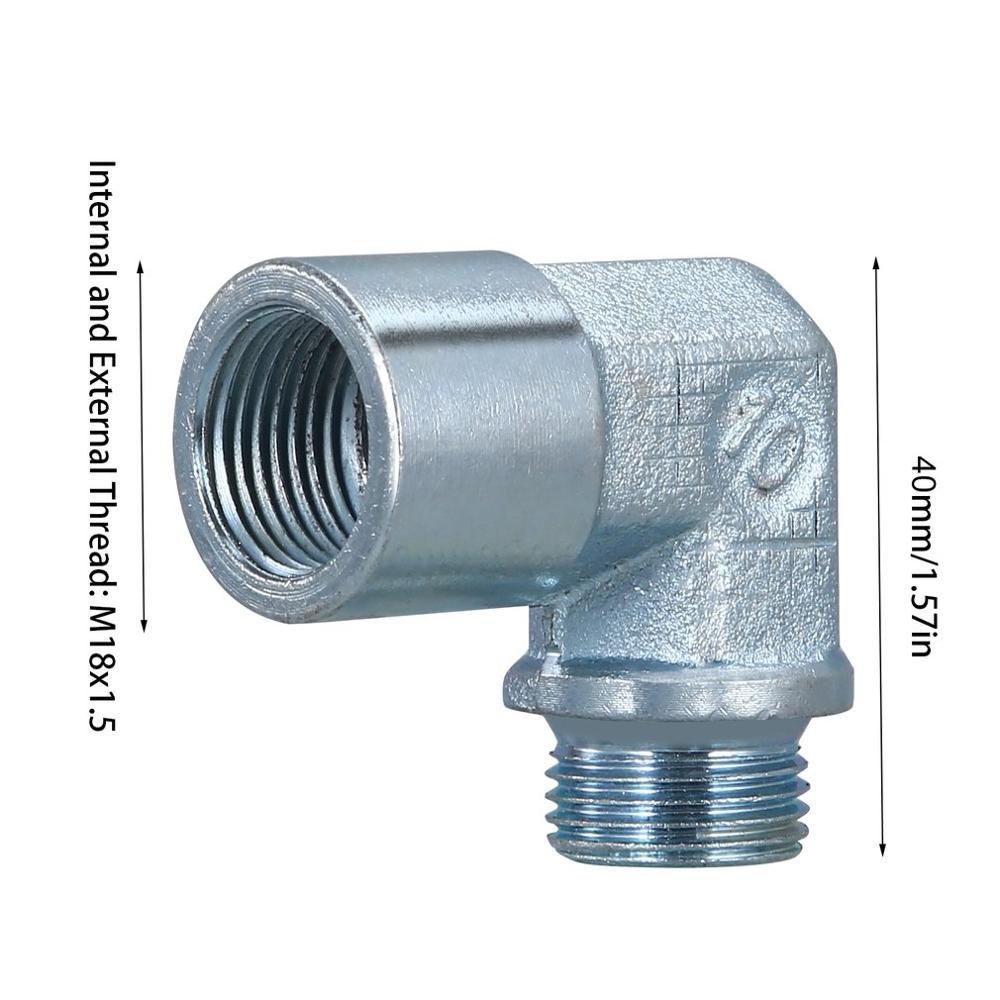 M18X1.5 O2 Oxygen Sensor Angled Extender Spacer 90 Degrees 02 Bung Extension For Decat Hydrogen Easy Installation