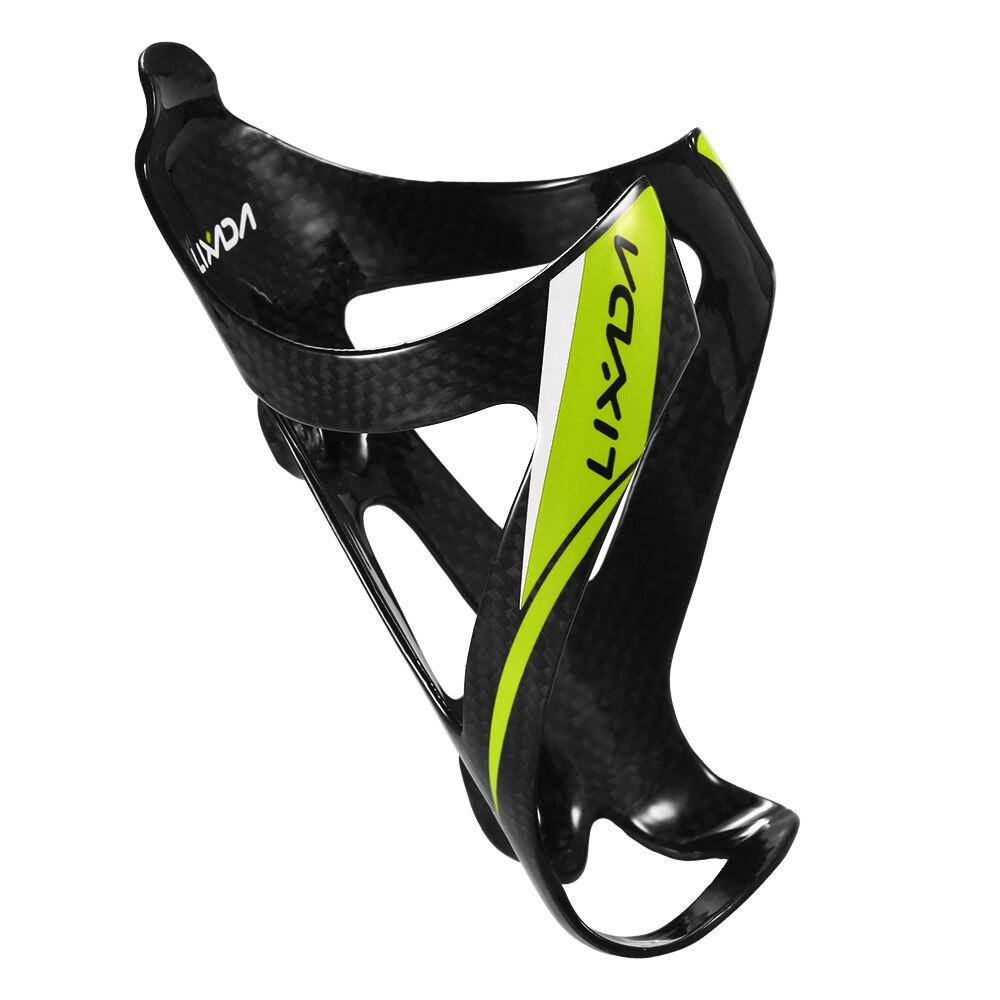 Lixada Super Licht Radfahren Carbon Faser Fahrrad Flasche Käfig Radfahren Wasser Flasche Halter bidonhouder carbon tasse halter für bike: green