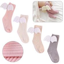 Cute Angel's Wing Stocking Baby Toddler Infant Kid Soft Suitable Cotton Knee Stocking Warm 0-4Y