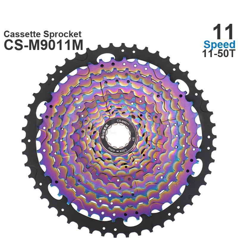 SUGEK 11/12/13 Speed Cassette Sprocket 50/52T DEORE M5100 M6100 CS-M9011 12 13 Colorful HG Steel/Al compatible K7 XT GX MTB: M9011M 50T colorful