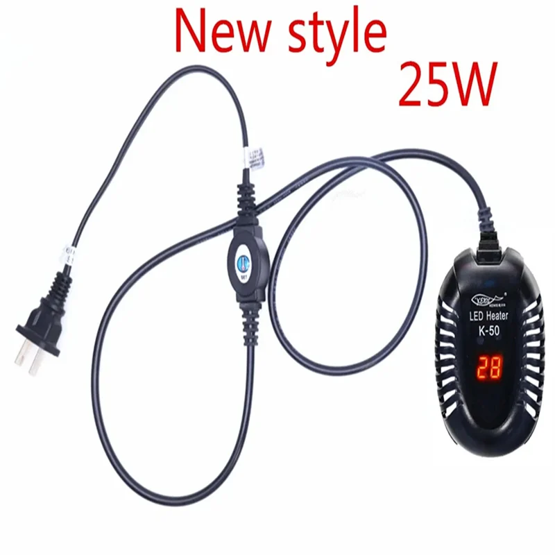 mini grzałka akwariowa grzałka robić akwarium termostat regulowana temperatura 25w 50w 100w grzałka dla żółwia bezpieczna grzałka robić zbiornika ﻿: żółty