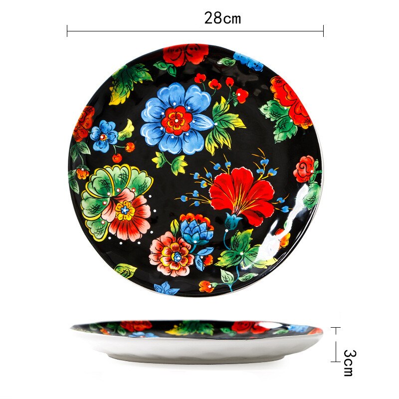 Dinerborden Set van 4 - Crème Keramische Borden 26,3 cm - Glanzend