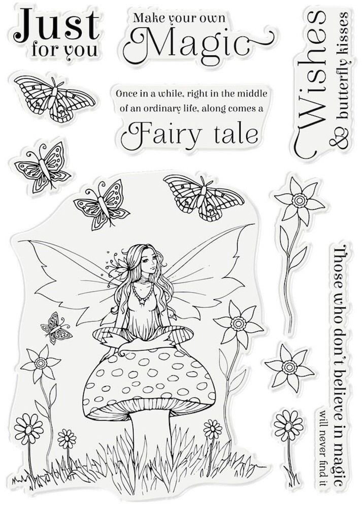 Fairy transparent genomskinlig stämpel sigill för gör-det-själv scrapbooking fotoalbum dekorativa klara stämplar  a906: 2