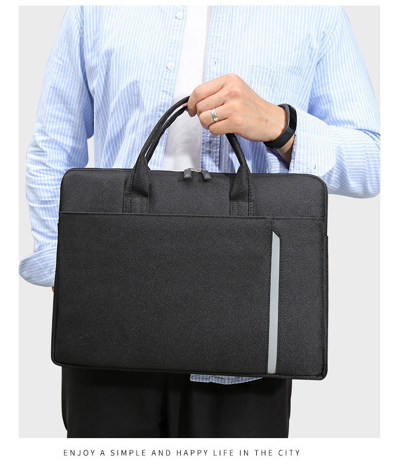 Maletín para ordenador portátil para hombre y mujer, Cartera de mano para negocios y oficina