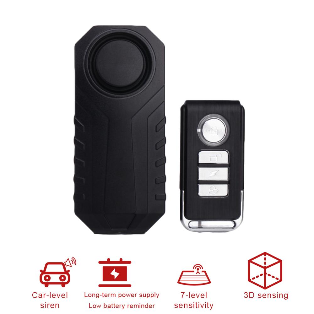 Waterproof Bike Anti-Theft Alarm Wireless Remote Control Motorcycle Bicycle Security Alarm 113dB Electric Car Alarm Sensor