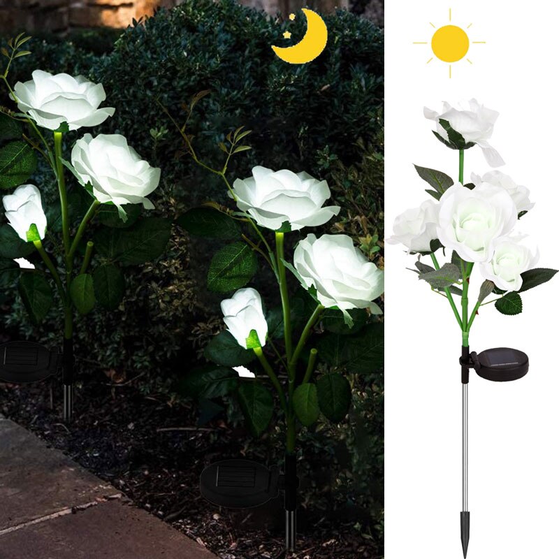 Outdoor Realistische Solar Powered Rose Lichten 3 ... – Grandado