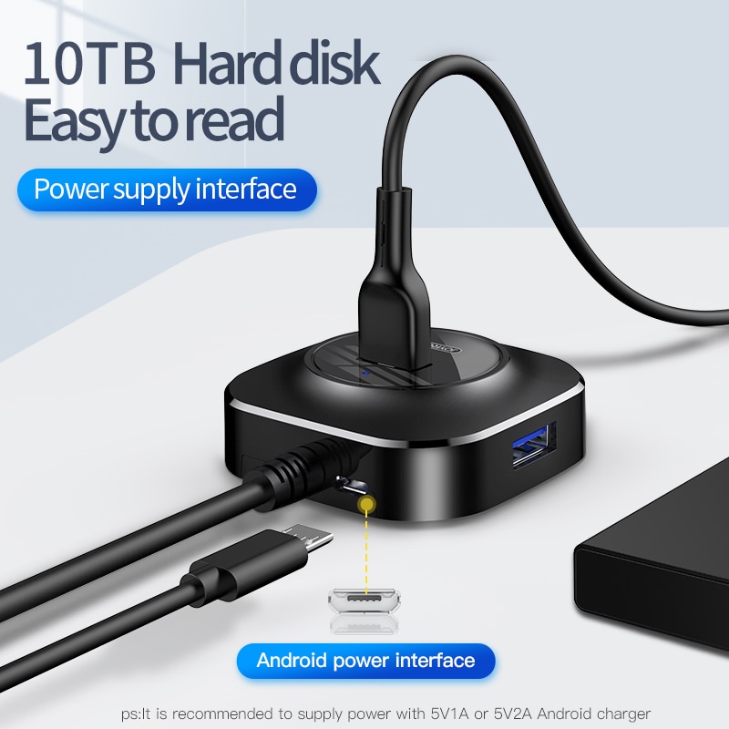 Joyroom USB Hub 3.0 Hub USB 2.0 Adapter 4 Ports Speed Multiple usb3.0 Adapter With Micro USB For Computer USB Splitter 0.25M