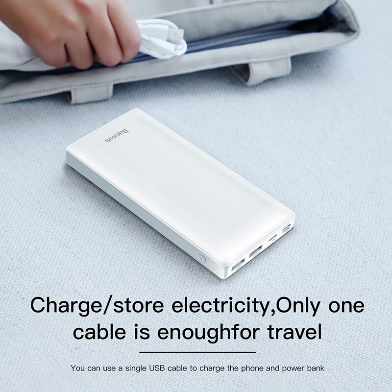Baseus-Banco de energía de 30000 mAh, cargador de batería externo portátil, USB C, 30000 mah, carga rápida para Xiaomi Mi, iPhone, Samsung