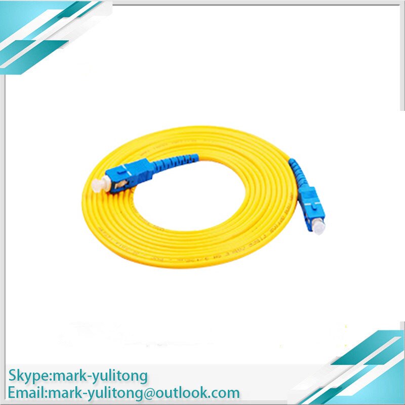 FTTH SC-SC SC UPC a SC UPC Simplex 2,0mm 3,0mm PVC Cable de parche de fibra óptica de puente de Cable de un solo modo 3M