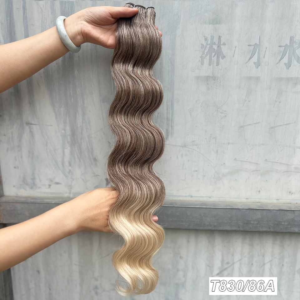 Brun chocolat 6 # Tissage en lot synthétique Body Wave en Fiber résistante à la chaleur, Extensions de cheveux doux, Bio naturel, semblable à l'humain: n ° 30 / 30 pouces