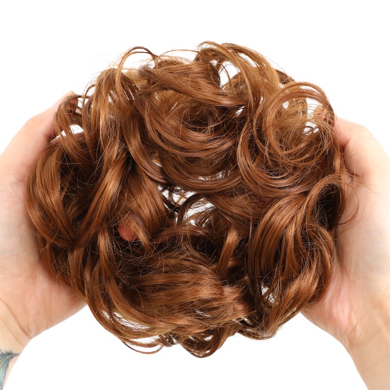 Extensiones de moño sintético de estrella Rosa, rizadas y desordenadas, extensión de pelo para boda, moño para mujeres y niños