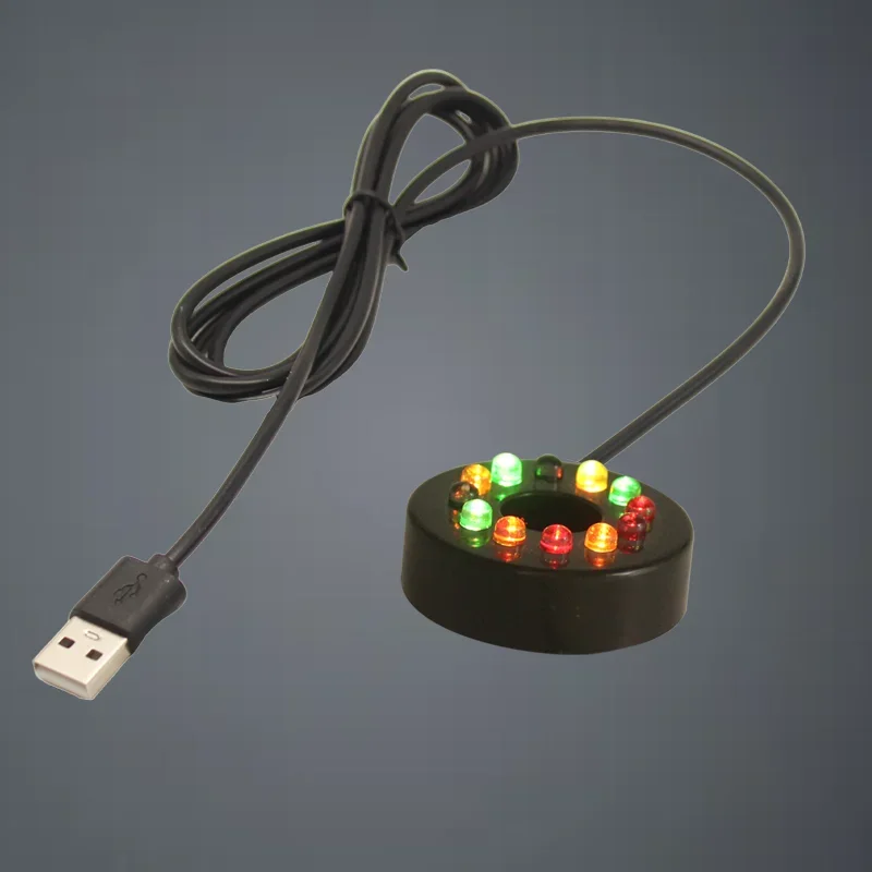 USB LED-verlichting Kleurrijk licht DC waterdichte ronde lamp met gat voor aquarium zwembad tuin aquarium decoratieve verlichting