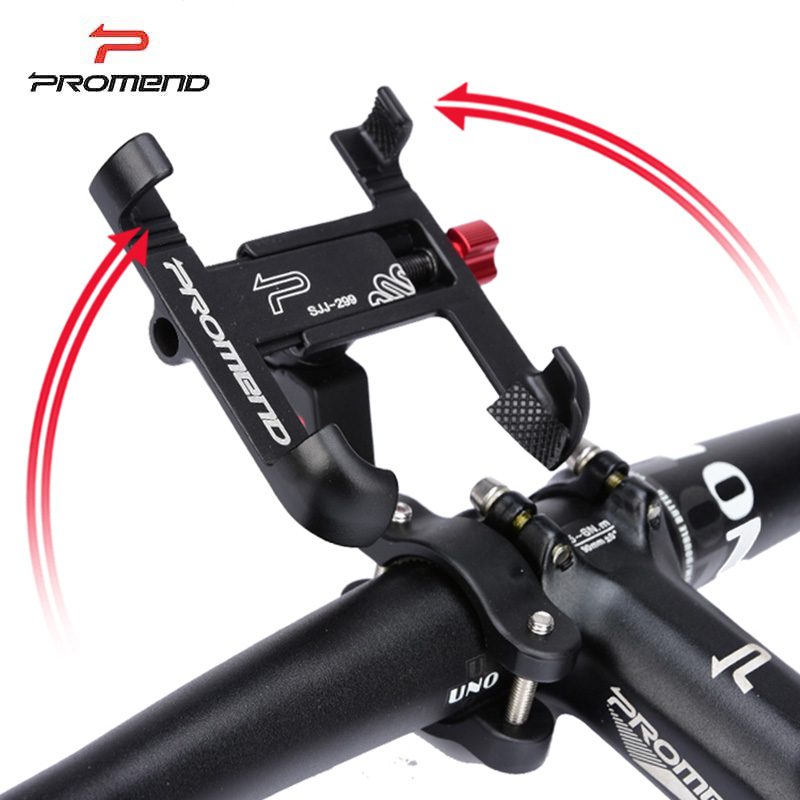 Promend Bicycle Phone Mount Adjustable Aluminium Alloy Bike Phone Holder Gps for Cycling Navigation Bracket Mtb Accessories