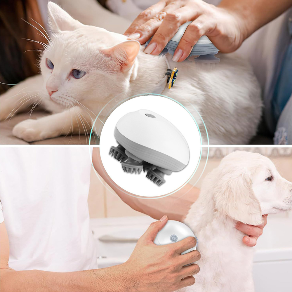 Elektrische Hoofdhuid Massager, Hoofd Krabber Voor Haargroei, Hoofd Krabber Haarborstel Oplaadbaar, Huisdieren Elektrische Katten Massager