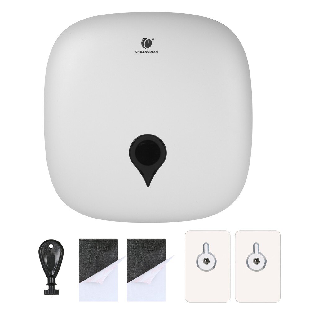 No Drilling Wall Mounted Single Jumbo Roll Tissue Dispenser Hanging Toilet Paper Dispenser Holder for Hotel Restaurant Home