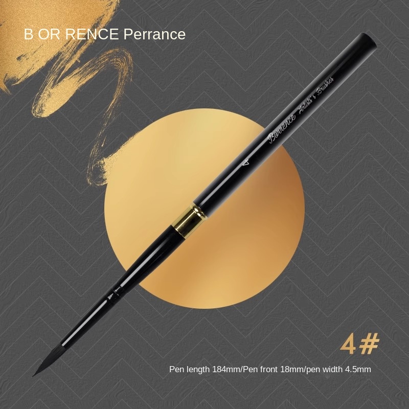 Borrence Artist Hand-Painting Drawing Brushes for Acrylic Gouache Watercolor Oil Painting Pen Nylon Hair Travel Hook Line Brush: Blue