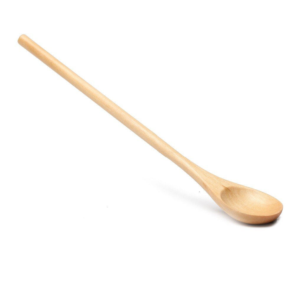 Tie draad roeren honing houten lepel met een lange handvat theelepel creatieve en wind lange handvat houten lepels dessertlepel