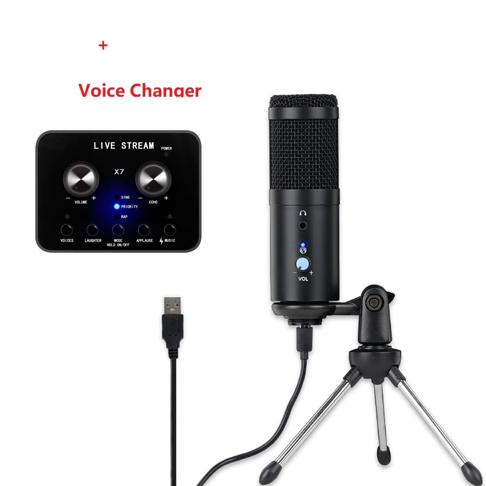 studio recording condenser podcast kaorake microphone mic kit set usb radio desktop for pc computer BM 800: Style01 Black -VC