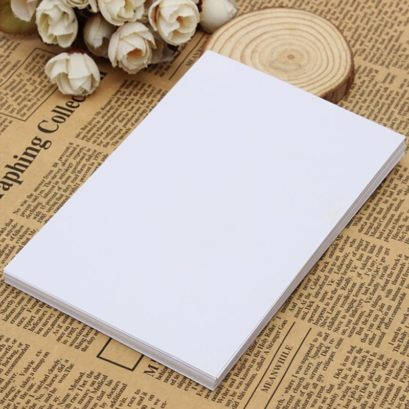 Papel fotográfico luminoso de 100 hojas 4 "x 6" papel fotográfico brillante de para impresora de inyección de tinta suministros de oficina en casa