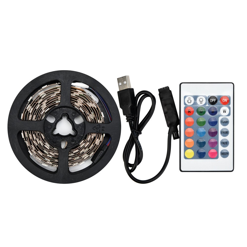 100CM USB LED Strip Light TV Back Lamp 5050RGB Colour Changing+Remote Control