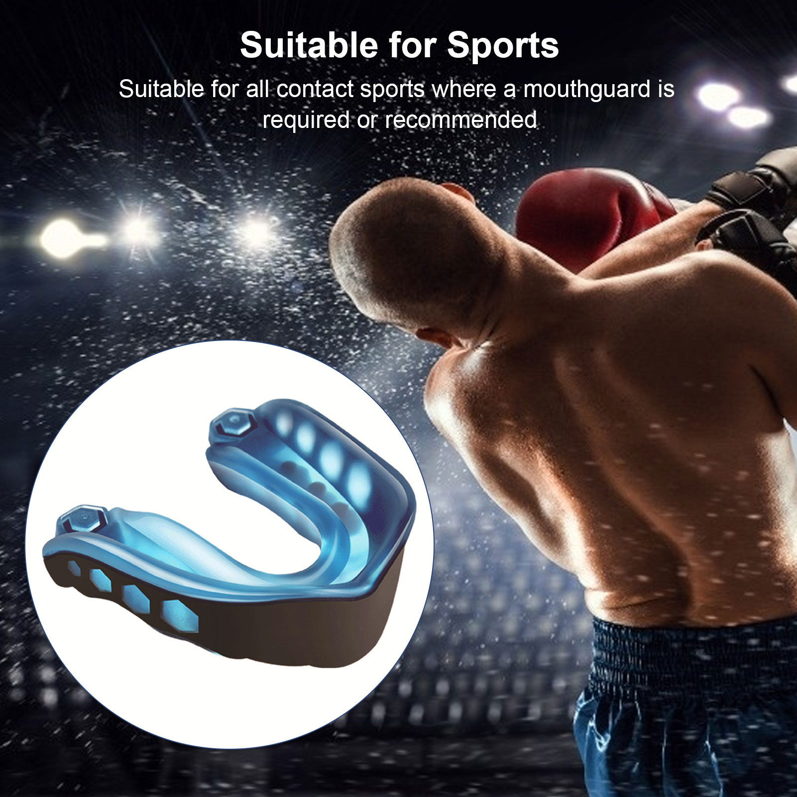 Sports Gel Mouth Guard EVA Single-sided Mouthguard Football Boxing Tooth Protector Braces Teeth Caps For Basketball Football