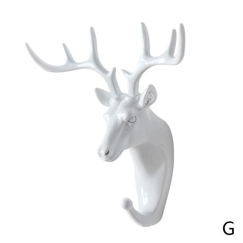 Creativity Animal Shaped Hooks Deer Stags Rhino Horse Rack Holder Elephant Giraffe Hook Hanger Head Coat Wall Hat Home Deco J6W3: G