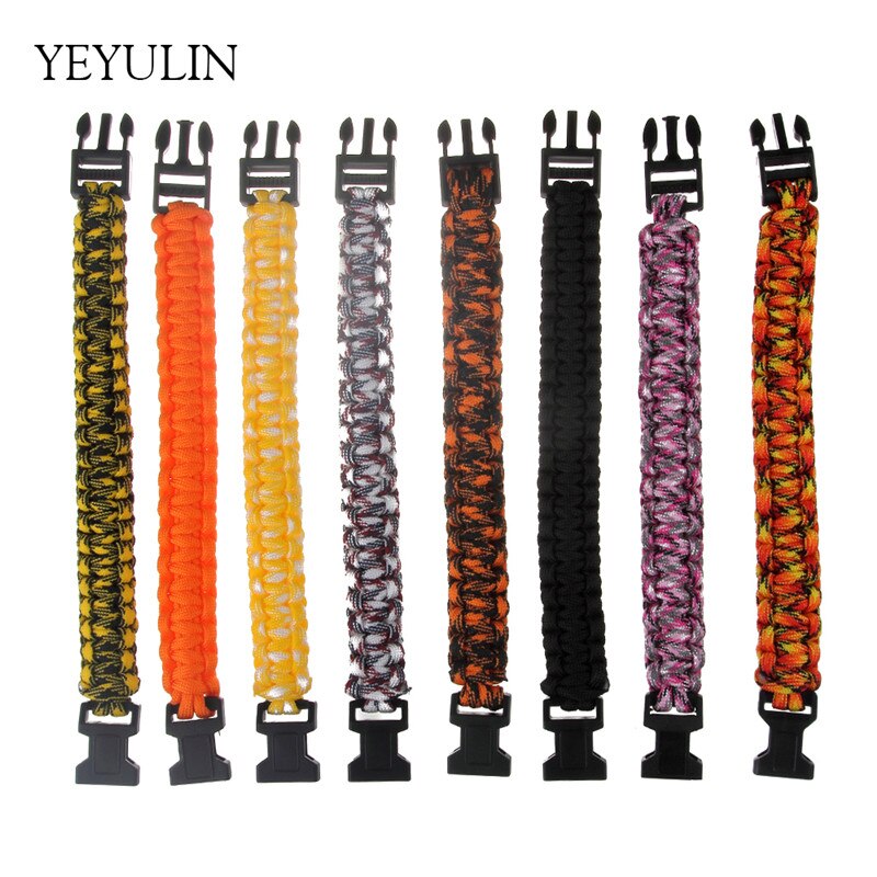 Utomhus camping vandring spänne armband rep paracord armband för män kvinnor armband smycken