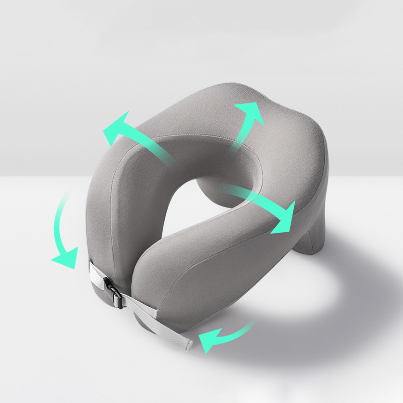 Rejsepude u-formet nakkepude i ren memory foam til fly kontorlur nakkepuder flyveplads hovedstøtte