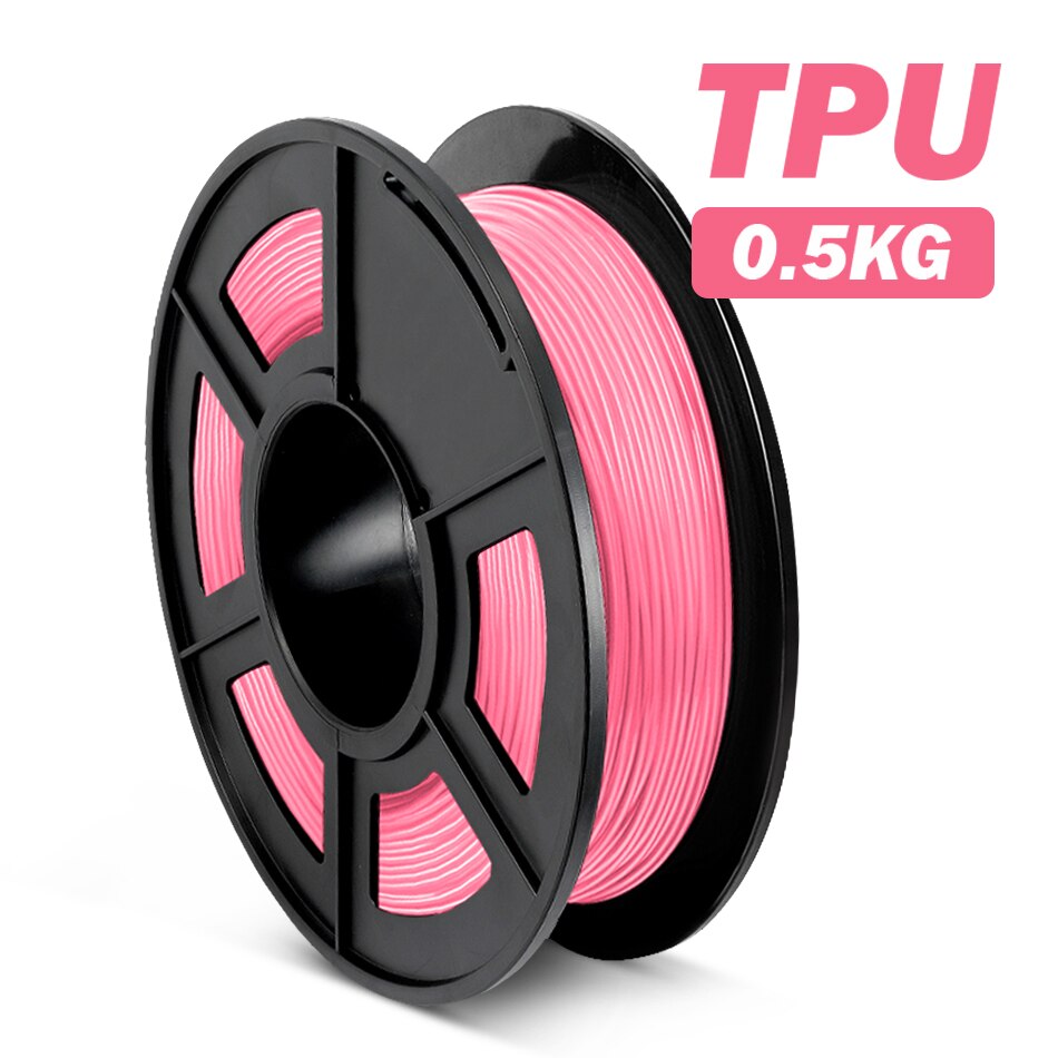 SUNLU TPU Filament 1,75 MM 0,5 kg Hohe Widerstandsfähigkeit flexibel TPU 3d Drucker Filament 100% Keine blasiert: TPU rosa