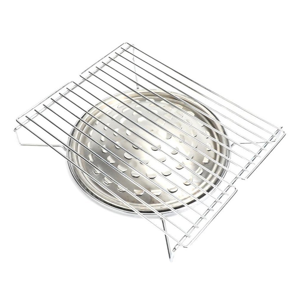 Folding Stainless Steel BBQ Grill Portable Camping Grills Outdoor Charcoal BBQ Grill Rack Barbecue Accessories Kitchen Tools