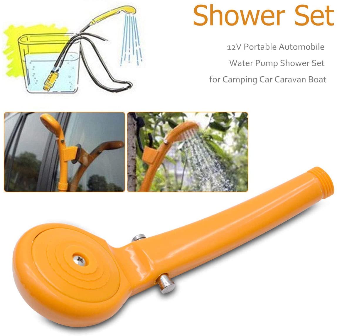 12 V Camper Outdoor Shower Kit Portable Camping Car Shower High Pressure Power Washer Electric Pump