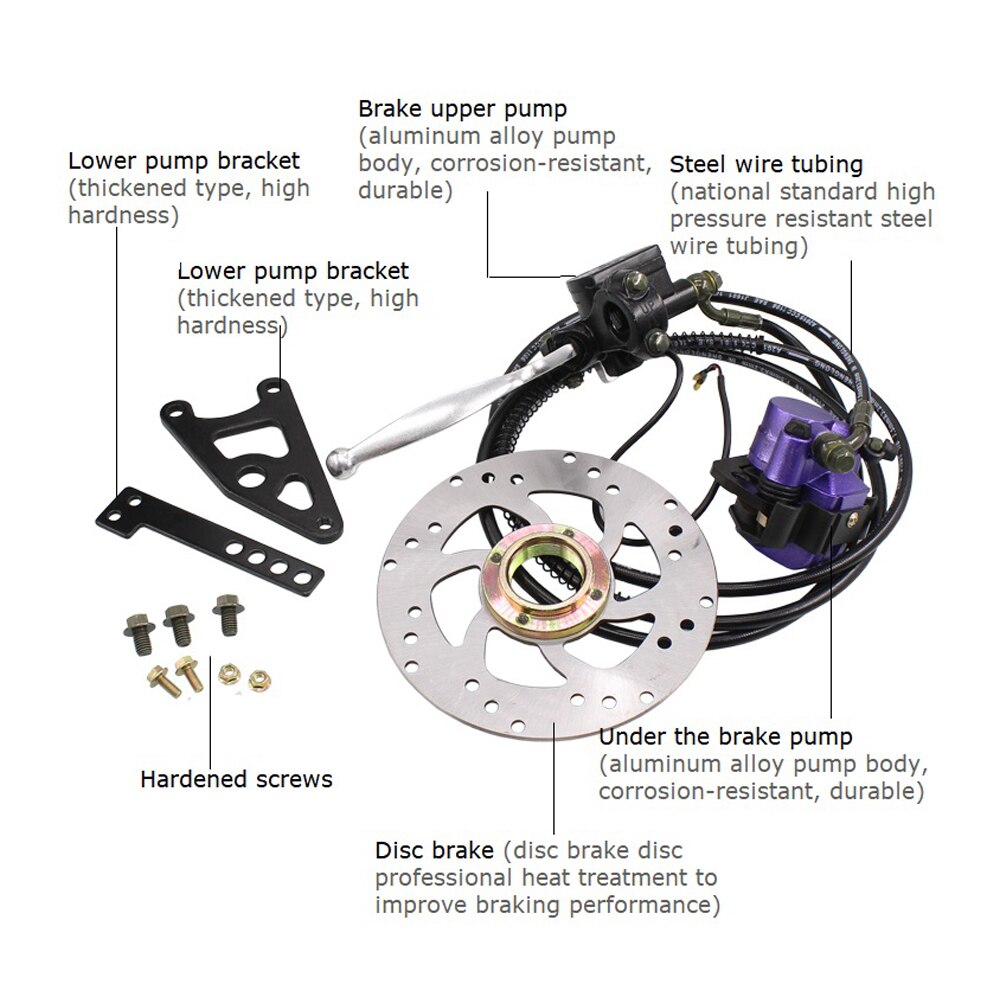 Hydraulic Disc Brake Folding Bike Dedicated Oil Brake ABS Style And Ordinary Style Electric Bicycle Modified Parts