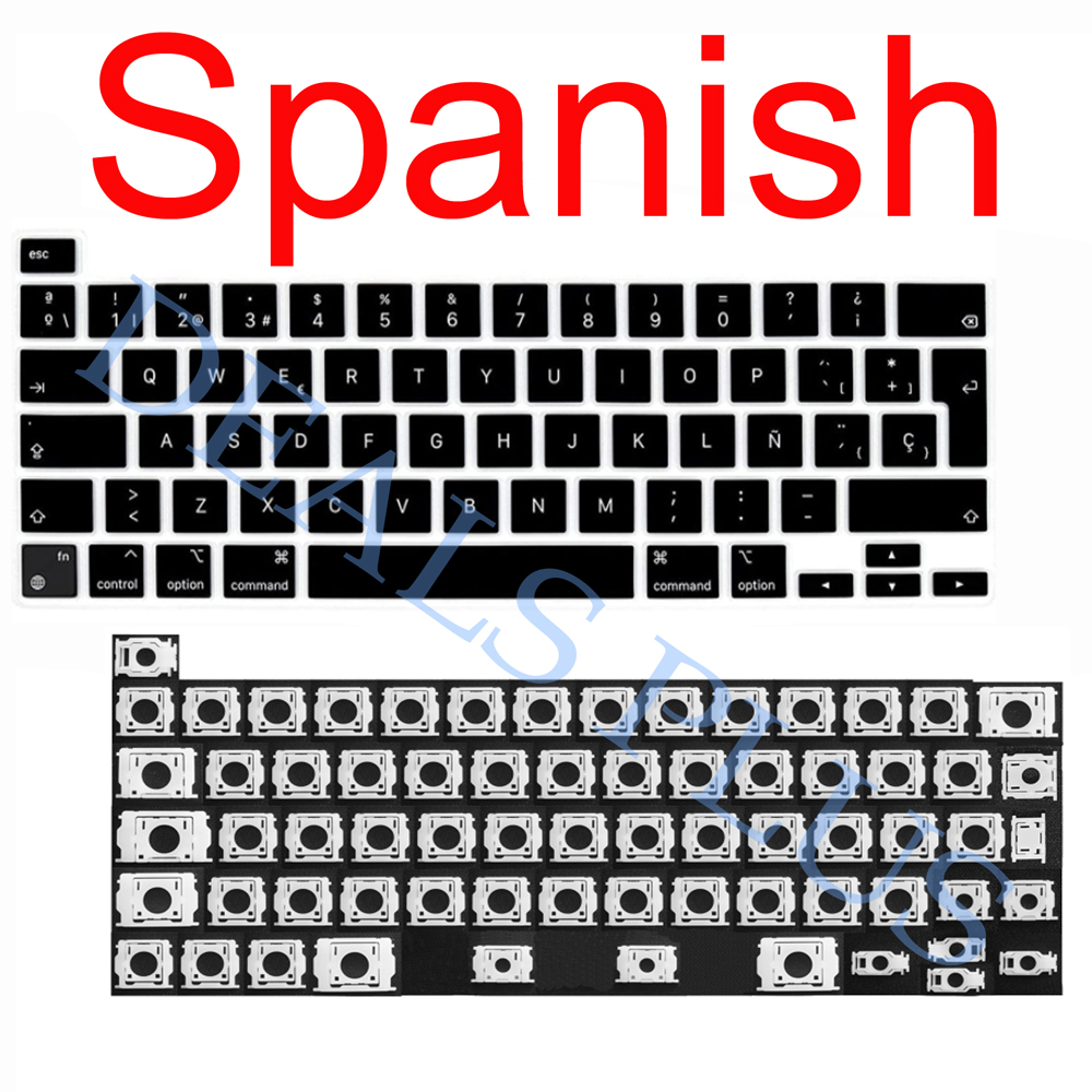Nuevas teclas para ordenador portátil A2338 con bisagras, juego de clips de tijera para Macbook Pro Retina 13 "M1 EMC 3578 finales de años: GOLD